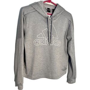Adidas Climawarm Silver Gray Women's Pullover Hoodie SZ M
